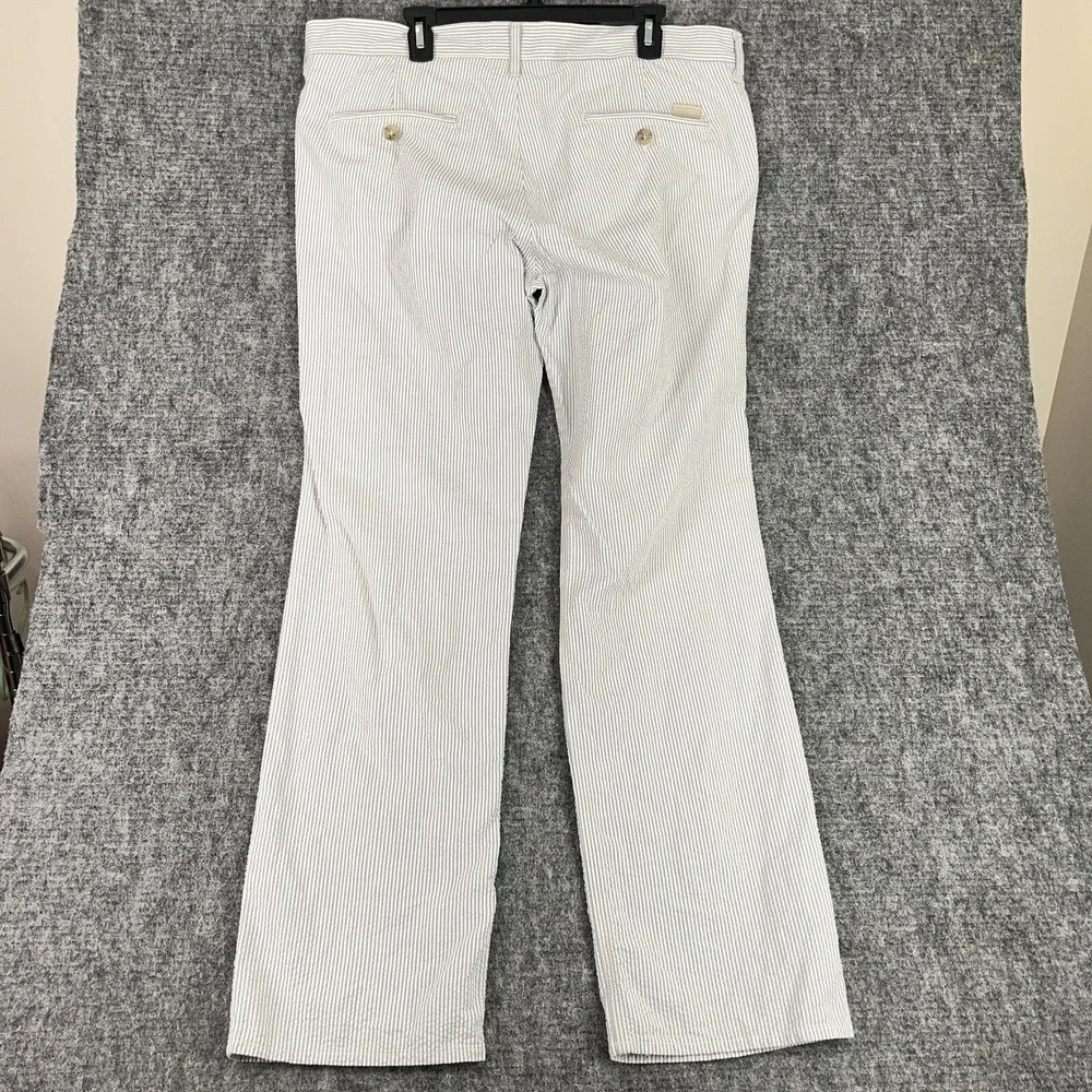 7 For All Mankind Pants Mens 38‎ Made USA Seersucker Button Fly Retro Workwear